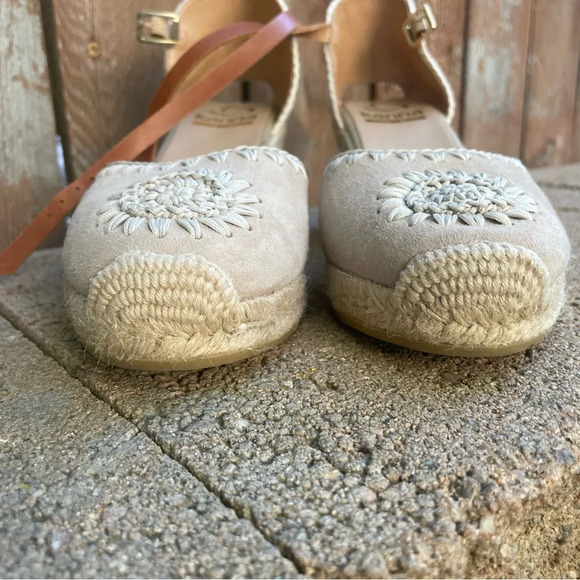 KANNA Women’s Cream Tan Espadrille Sustainable Woven Platform Wedge Heel Shoe 39 - Picture 5 of 12